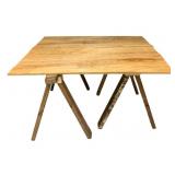 Plywood w/ 2 sawhorses - 54 x 48