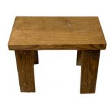 Primitive Wood Stool - 19 x 15 x 11