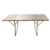 Metal Folding Table - 60 x 24 x 28