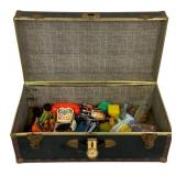 Trunk w/ contents of Vintage Toys