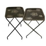2 Metal Folding TV Trays