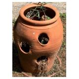 Terra Cotta Strawberry Planter w/ underplate