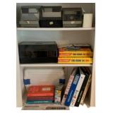 Assorted Items on 3 Shelves