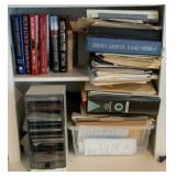 Assorted Items on 2 Shelves