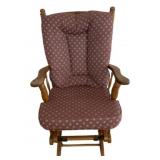 Wood Glider / Rocker w/ cushions - 41 x 31 x 26