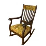 Antique Mission Style Slatted Rocker