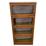 One Piece Barrister Bookcase w/ 4 Glass Doors