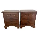 Pair of Ethan Allen Nightstands - 28 x 16.5 x 24