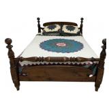 Queen Cannonball Bed w/ Bedding - 45 x 88 x 62