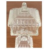 Clear Glass Square Pedestal Wedding Cake Box