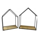 2 Three Hands Rectangular Wall Shelf