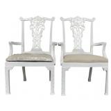 Pair Alden Home Ribbon Arm Chairs