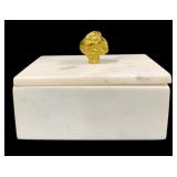 Three Hands Marble Box w/ Knob - 7 x 5 x 5