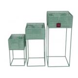 Three Hands Set of 3 Metal Planters