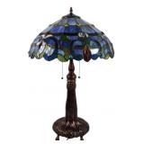 Tiffany Style Stained Glass Table Lamp 28"