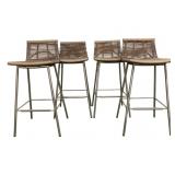 4 Flynn Barstools Medium Brown