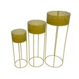 3 Three Hands Metal Planters - 31.5 x 11.75