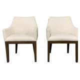 Pair Elk Home Upholstered Arm Chairs