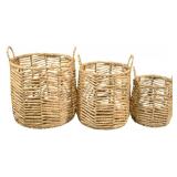 3 Three Hands Decorative Baskets - 17.25 x 16.25