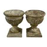 Pair Decorative Urns 5.5"x7"