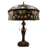 Tiffany Style Stained Glass Table Lamp  24"