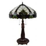 Tiffany Style Stained Glass Table Lamp 29"
