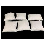 6 Pillow Form Inserts, Duck Feather Filled