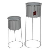 Three Hands Pair Metal Planters