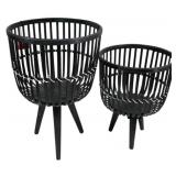 2 Three Hands Basket Planters