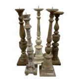 5 Candle Prickets 19.5" - 21" Tall