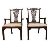 Pair Alden Parkes Ribbon Arm Chairs