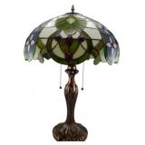 Tiffany Style Stained Glass Table Lamp 24"