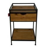 Three Hands One Drawer Metal/Wood Stand