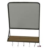 Three Hands Wall Mirror w/ Shelf & Hooks