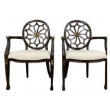 Pair Alden Home Spider Arm Chairs