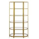 Elk Signature Blain Bookshelf - Brass 78x40x19