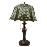 Tiffany Style Stained Glass Table Lamp  24"