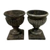 Pair Decorative Urns 4"x7"