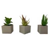 3 Three Hands Faux Succulent Pots