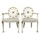 Pair Alden Home Spider Arm Chairs