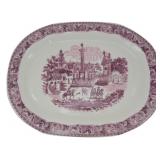 Pink & White Porcelain Platter 13"x17"