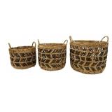 3 Three Hands Water Hyacinth Basket