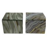 2 Three Hands Decor Storage Boxes - 4 x 3.5 x 4