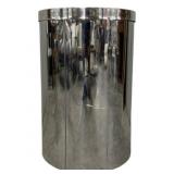 Chrome Finish Trash Can - 28 x 18.5