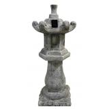 Three Hands Solar Lighted Column - 31 x 13 x 13