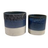 2 Three Hands Planters - 6 x 6.5, 5 x 5