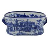 Small Blue & White Transferware Planter