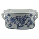 Blue & White Floral Planter 8.5"x18"x13"