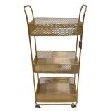 Three Hands Metal Rolling Shelf Stand