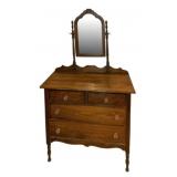 Antique Dresser w/ Mirror - 66 x 36 x 17
